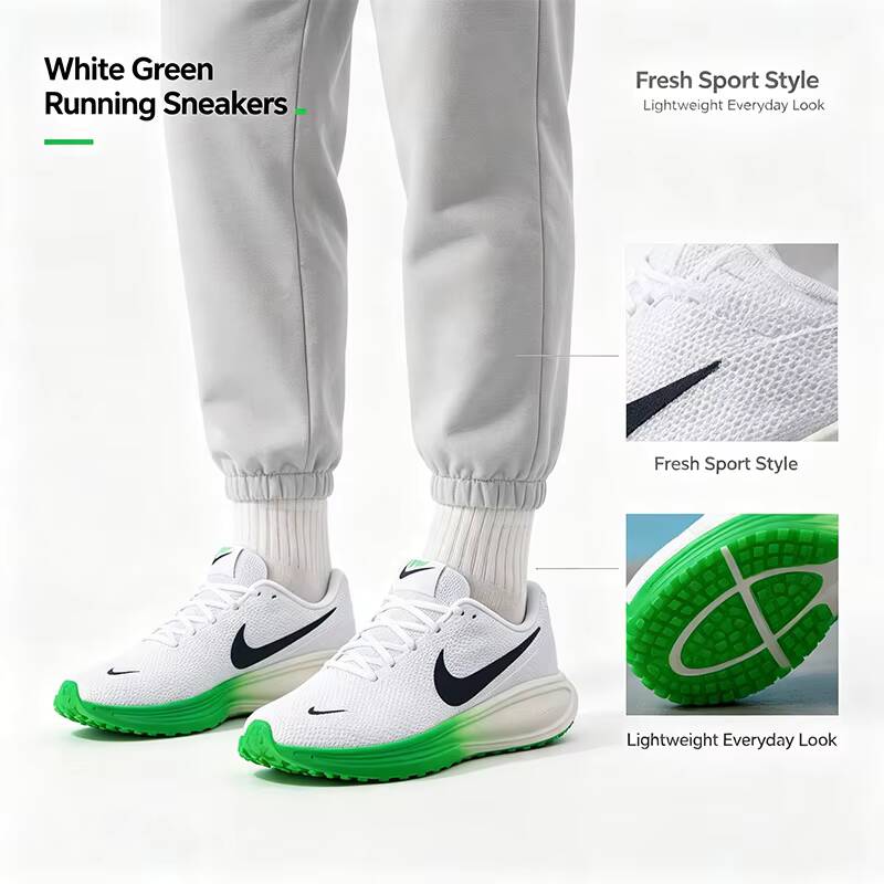 Sepatu Lari Nike Putih Hijau T - Men Shoes Size Nike ulasan dan harga