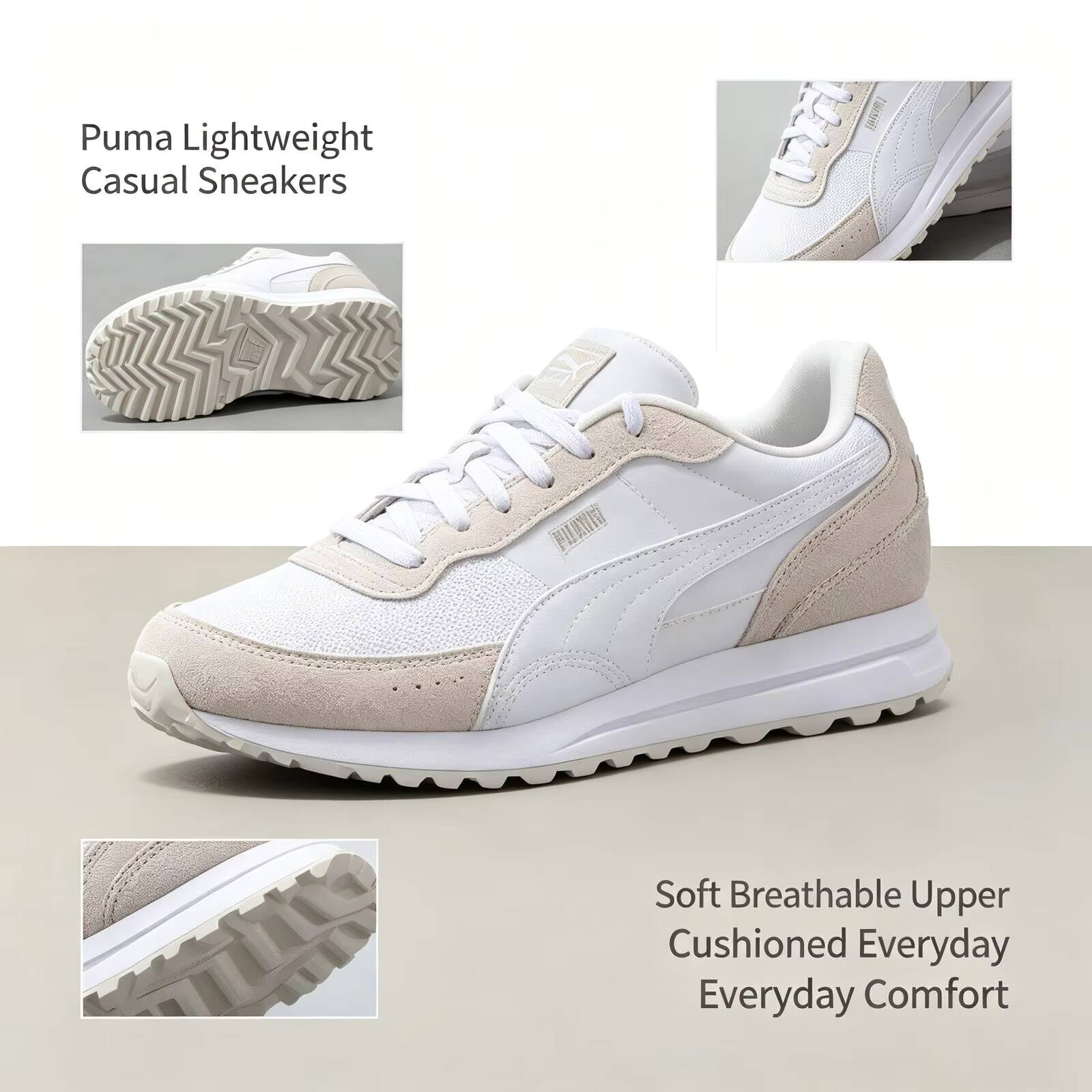 Sepatu Lari Ringan Putih Puma  - Men'S Shoes Puma Sneakers ulasan dan harga